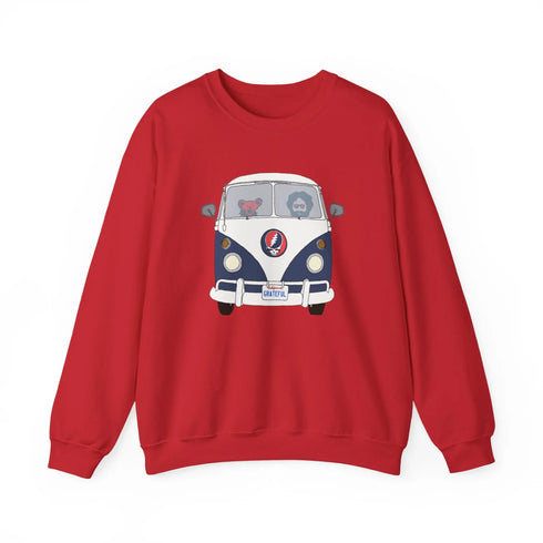 Grateful Dead - Jerry's Takin' The Bus Life is dead. Crewneck Sweatshirt - StealieShop